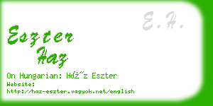 eszter haz business card